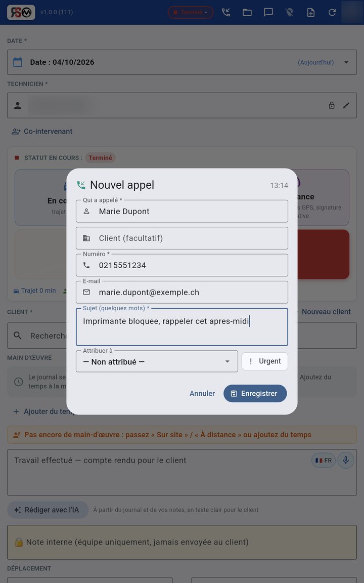 Nouvel appel
