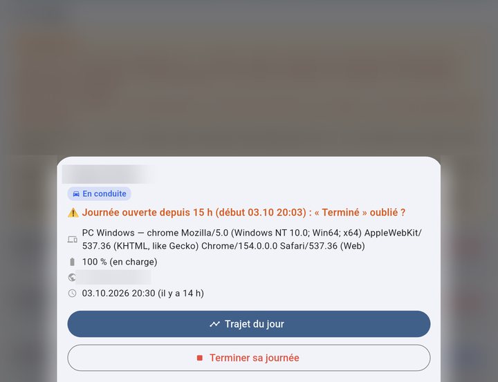 « Terminé » oublié