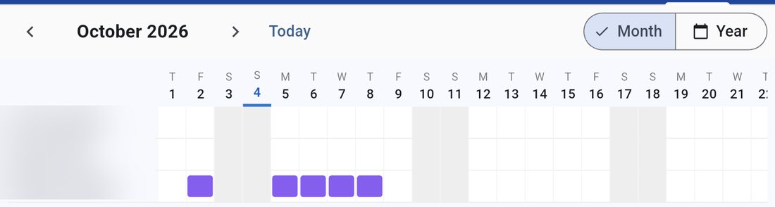 Team leave schedule