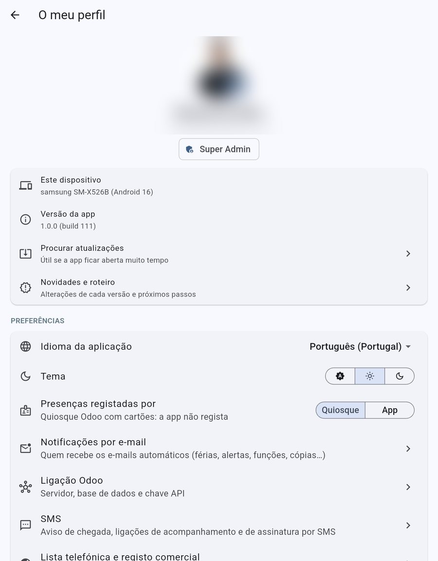 Página O meu perfil